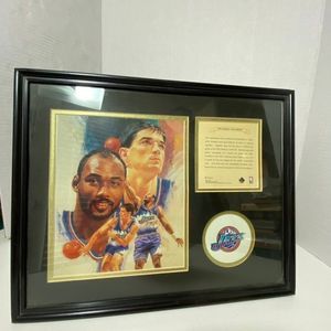 Stockton to Malone Limited Edition Certified Numbered 0762 Plaque NBA